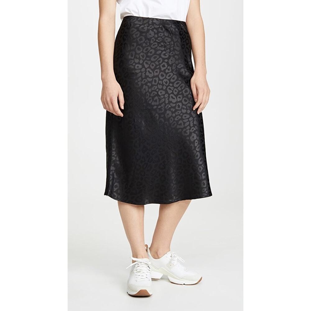 New re:named Leopard Jacquard Midi Skirt Women's Size M